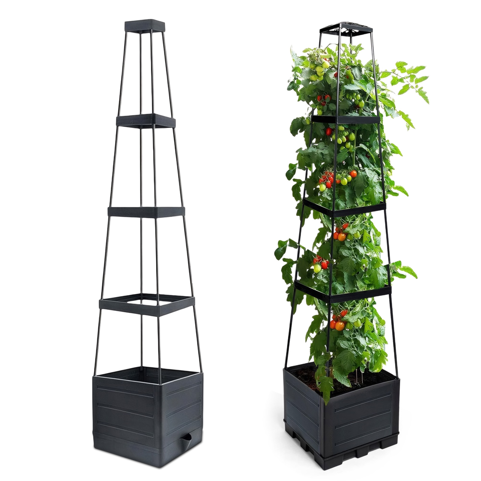 Self Watering Planter - Raised Garden Bed Planter Box with