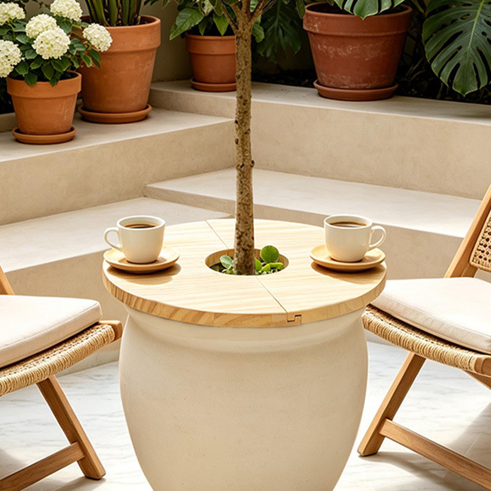 Flower Pot Covers Wooden Split - đánh giá và giá Indoor Herb Garden