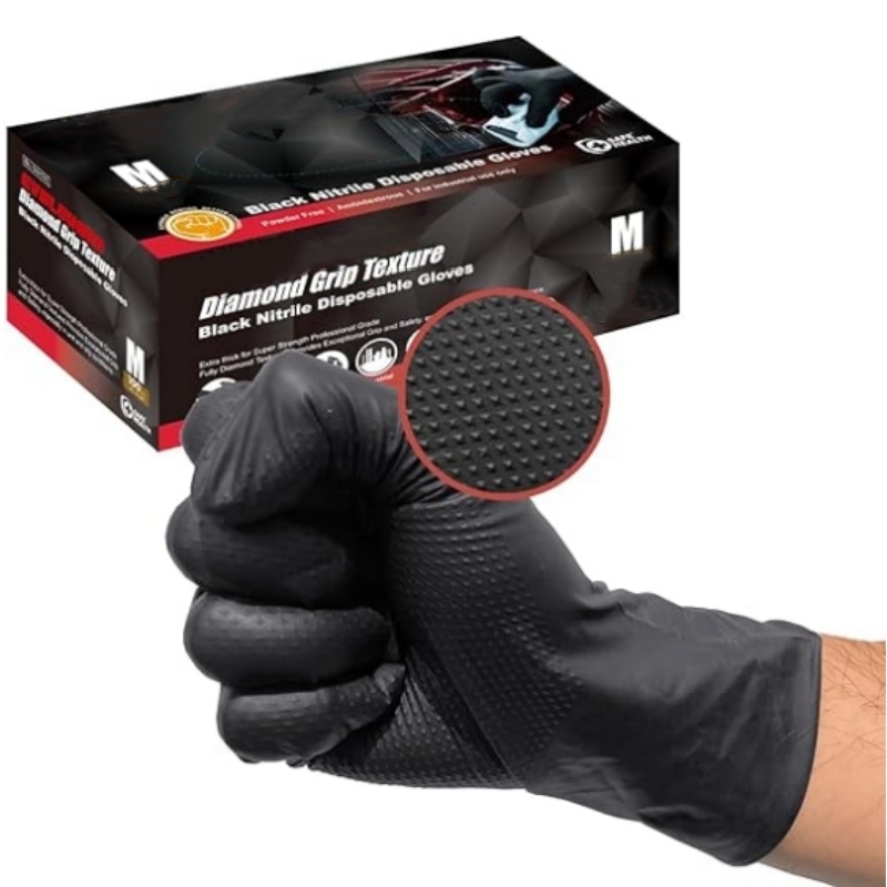 8Mil Heavy Duty Black Nitrile  - đánh giá và giá Garden Gloves
