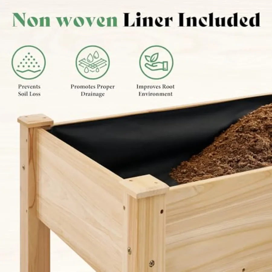 Raised Garden Bed, 48x30x24 In - đánh giá và giá Raised Garden Bed